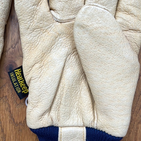 Small Kinco Heat-keep Insulated Leather Knit Wrist Glove for Skiing or for Work - Picture 7 of 9